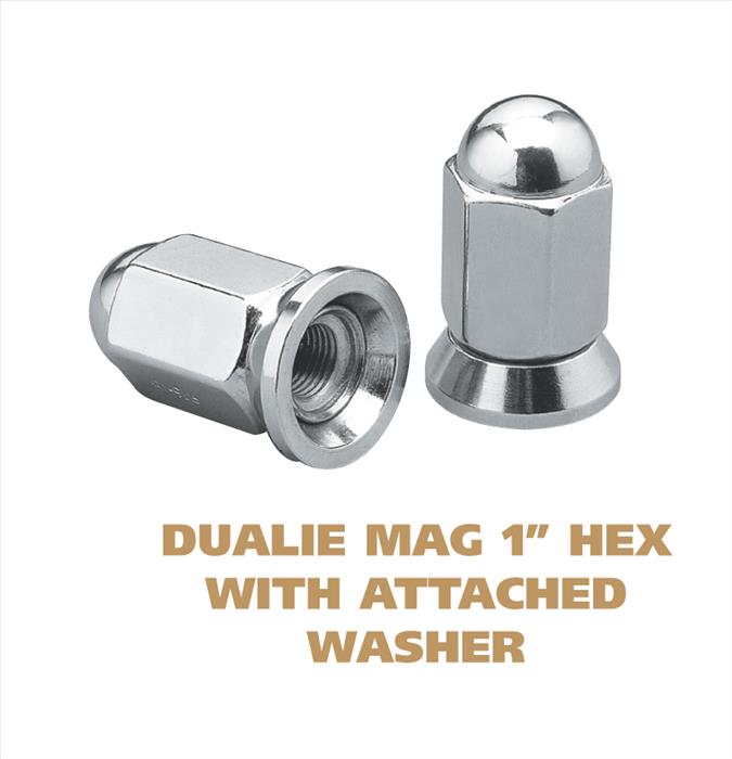 Dually Mag with Attached Washer 1 Inch Hex Chrome Plated